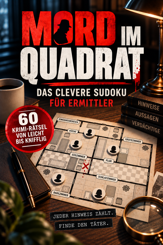 Mord im Quadrat – Das clevere Sudoku für Ermittler